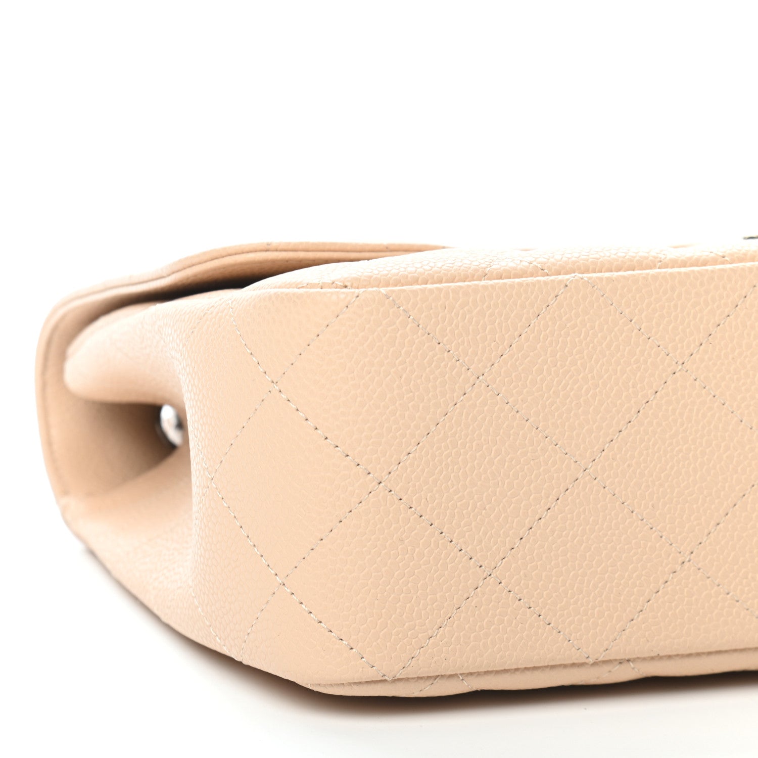 Chanel Caviar Quilted Jumbo Single Flap Beige Clair 8 of 9
