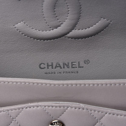 Chanel Lambskin Quilted Medium Double Flap Grey 5 of 9