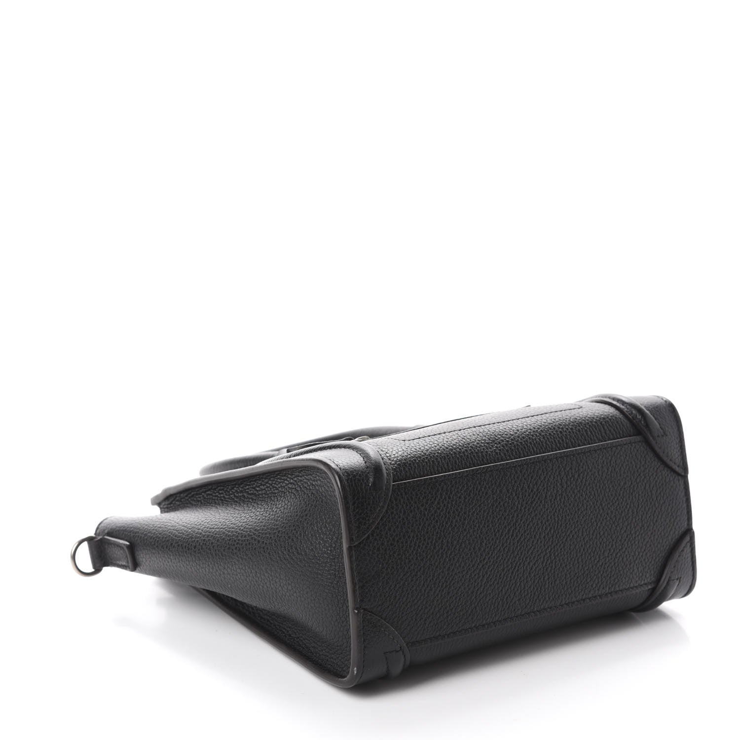 Celine Drummed Calfskin Nano Luggage Black 5 of 10