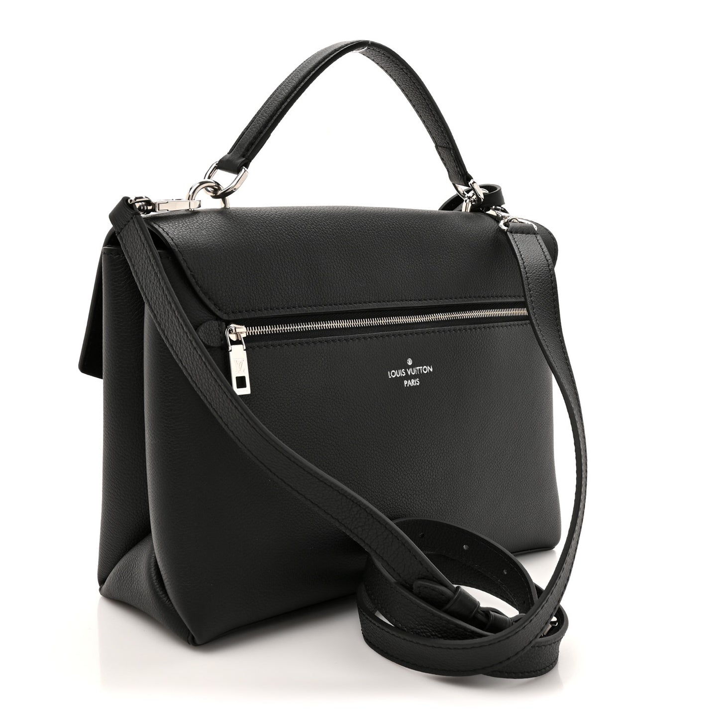 Soft Calfskin My Lockme Top Handle Black