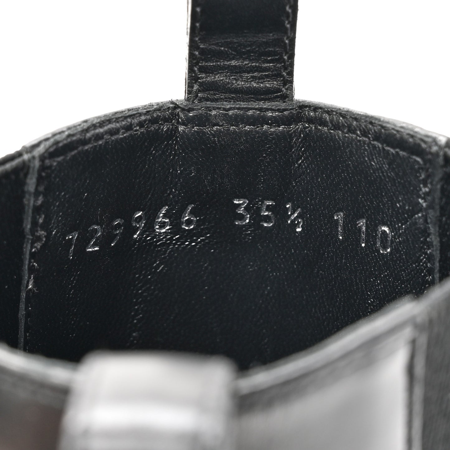 New Waxed Calfskin Chain Square Toe Boots 35.5 Black