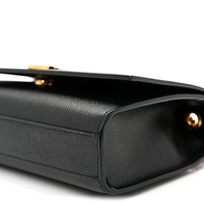 Saint Laurent Grain De Poudre Small Monogram Kate Satchel Black 9 of 9