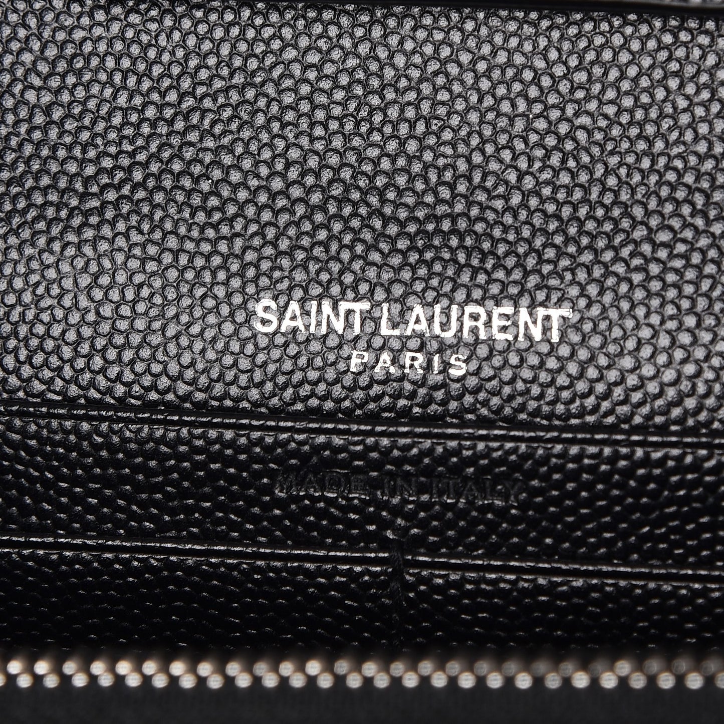 Grain De Poudre Matelasse Chevron Monogram Chain Wallet Black