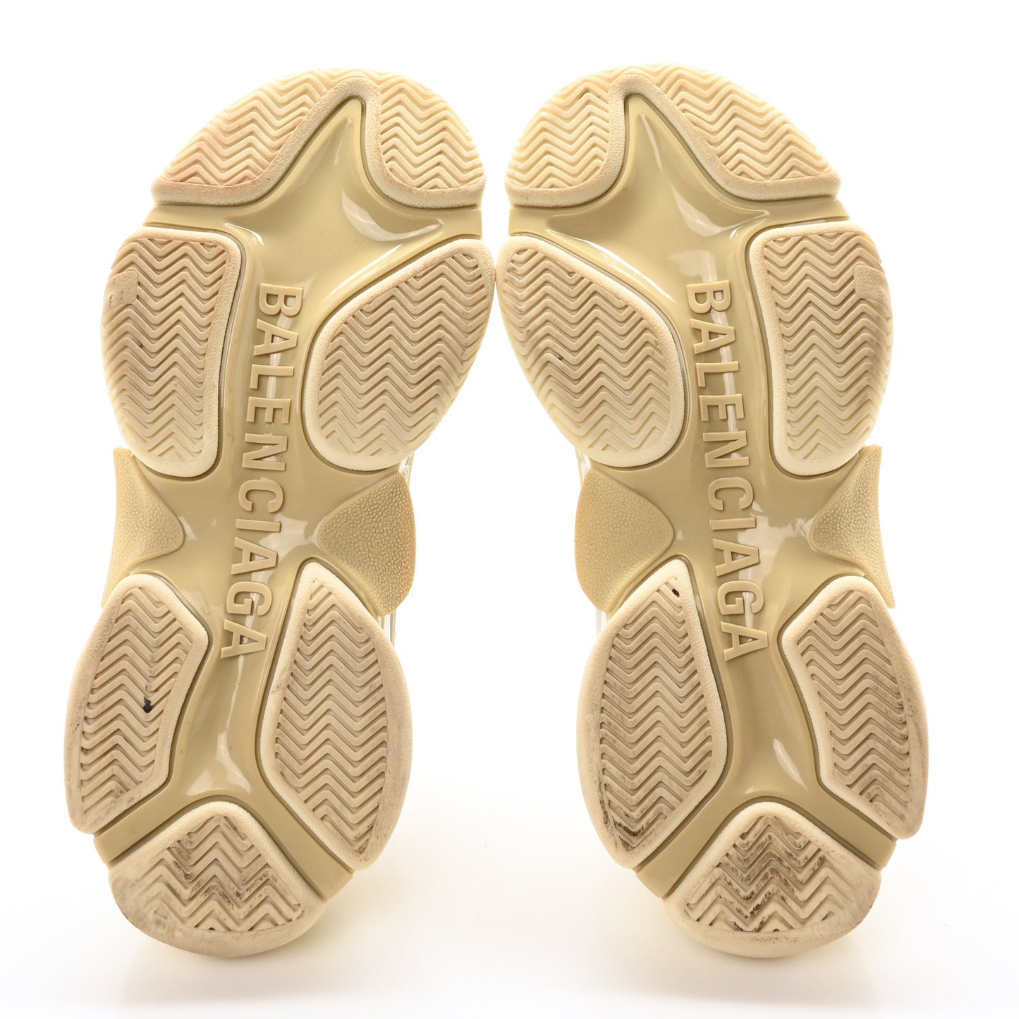 Fabric Mesh Womens Triple S Sneakers 37 White