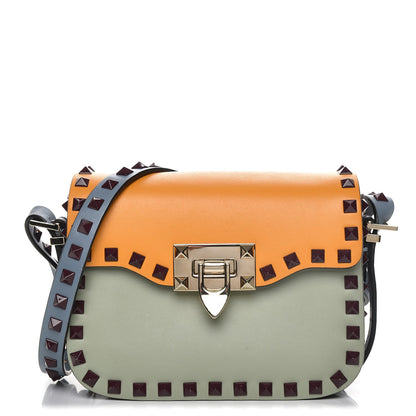 Valentino Garavani Vitello Colorblock Small Rockstud Flap Saddle Bag Multicolor 1 of 8