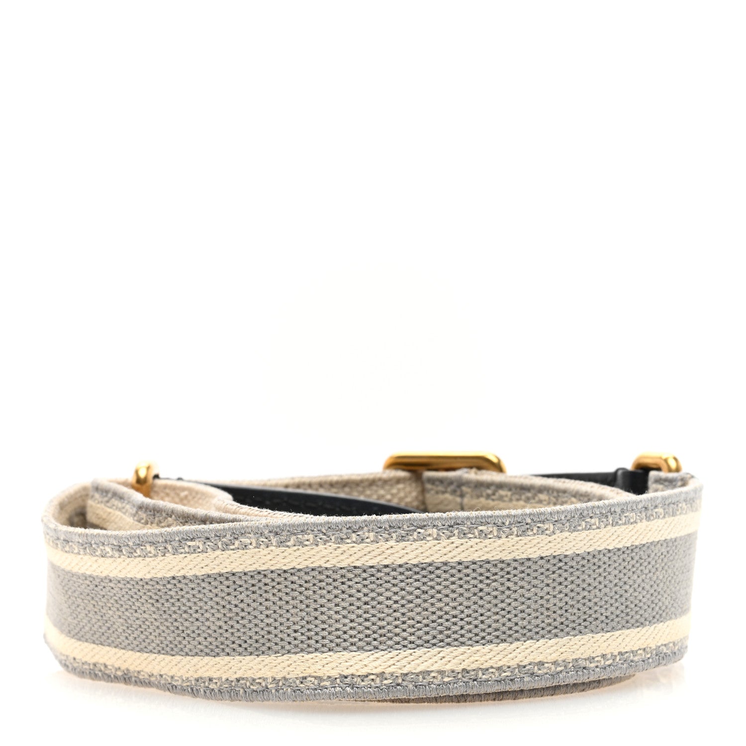 Christian Dior Canvas Embroidered Shoulder Strap Grey 2 of 4