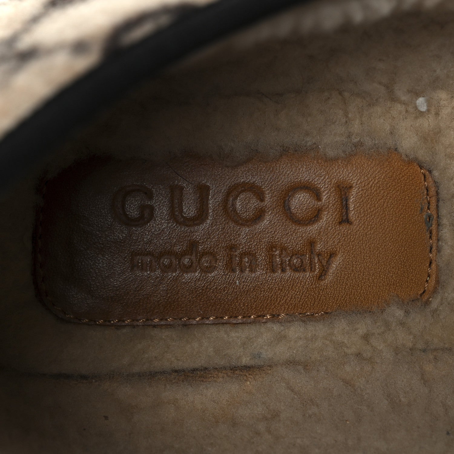 Gucci Covered Wool GG Monogram Mens Fria Horsebit Loafers 9 Beige Ebony Black Butterscotch 9 of 11