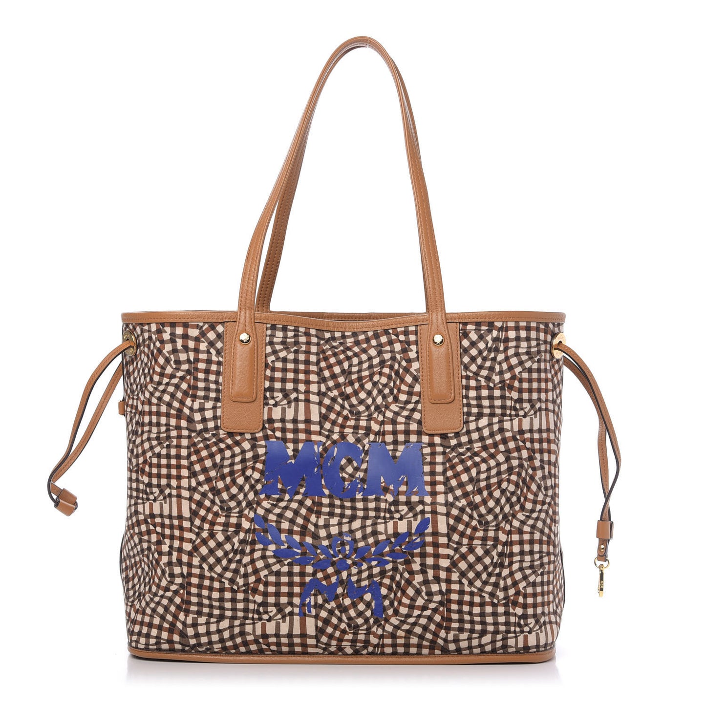 Visetos Medium Liz Reversible Shopper Tote Cognac