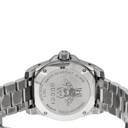 Gucci Stainless Steel 40mm Dive Quartz Watch White 4 of 5