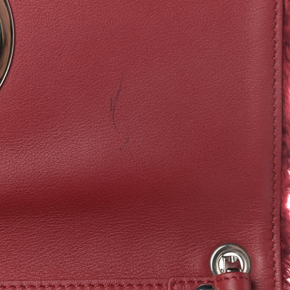 Fendi Velluto Astrakan Vitello Dolce F is Fendi Kan I Shoulder Bag Rosso 10 of 11