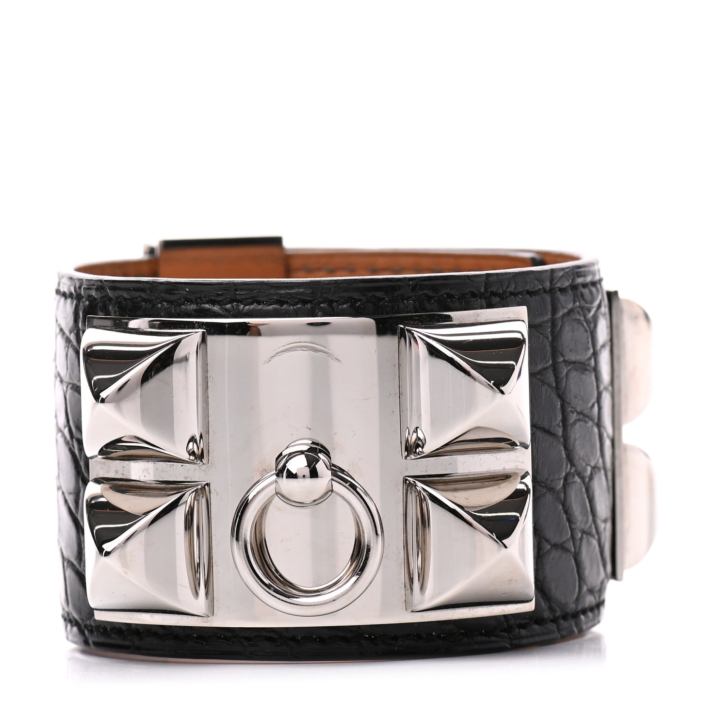 Matte Alligator Collier De Chien CDC Bracelet S Black