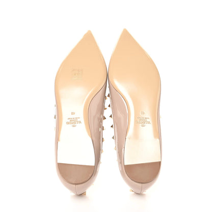 Valentino Garavani Patent Rockstud Ballerina Flats 40 Poudre 5 of 8