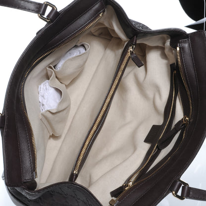 Gucci Guccissima Medium Mayfair Tote Dark Brown 8 of 8