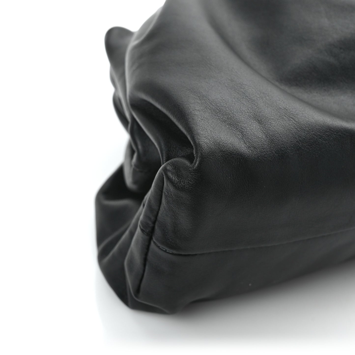 Smooth Butter Calf The Pouch Oversized Clutch Black