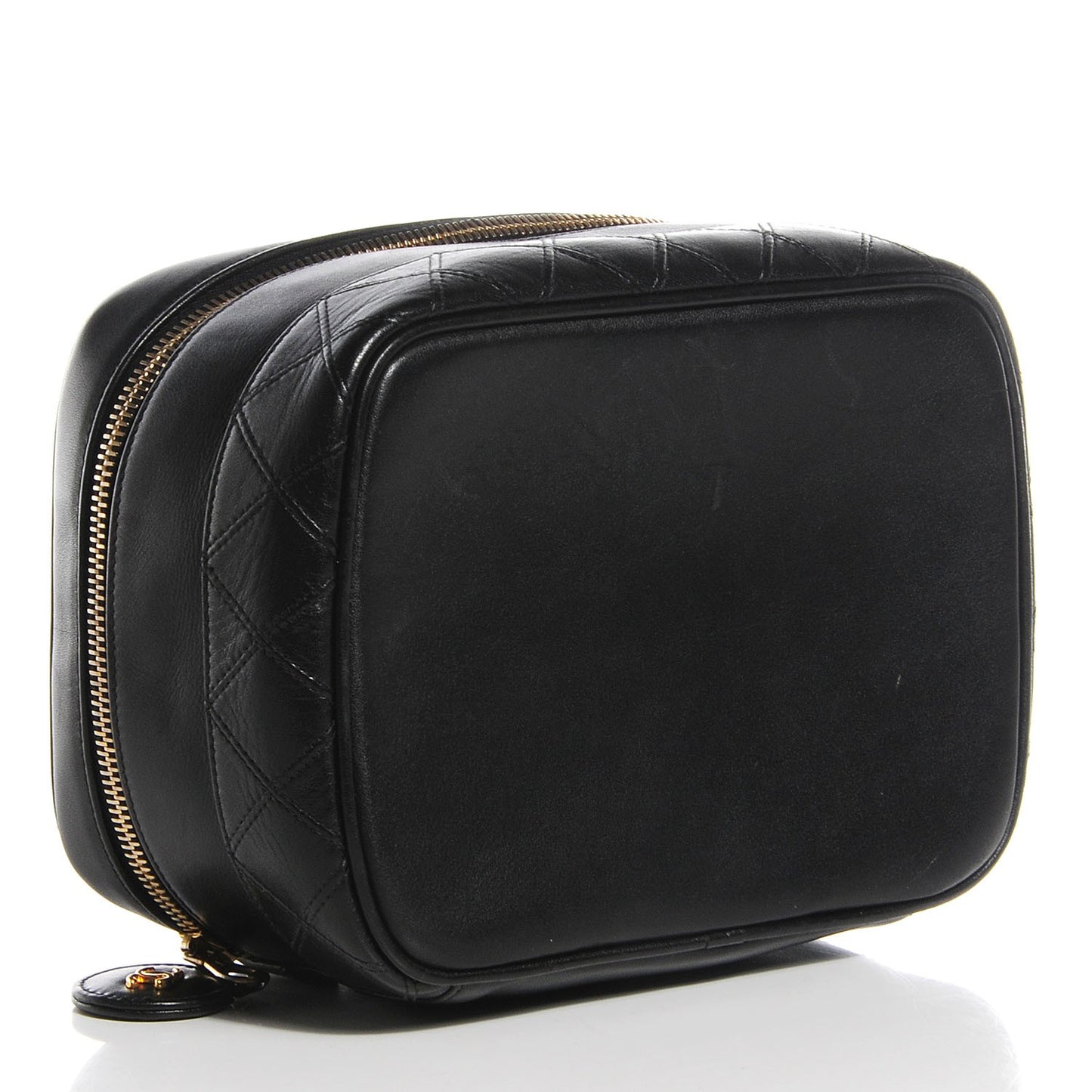 Calfskin Vanity Cosmetic Case Black