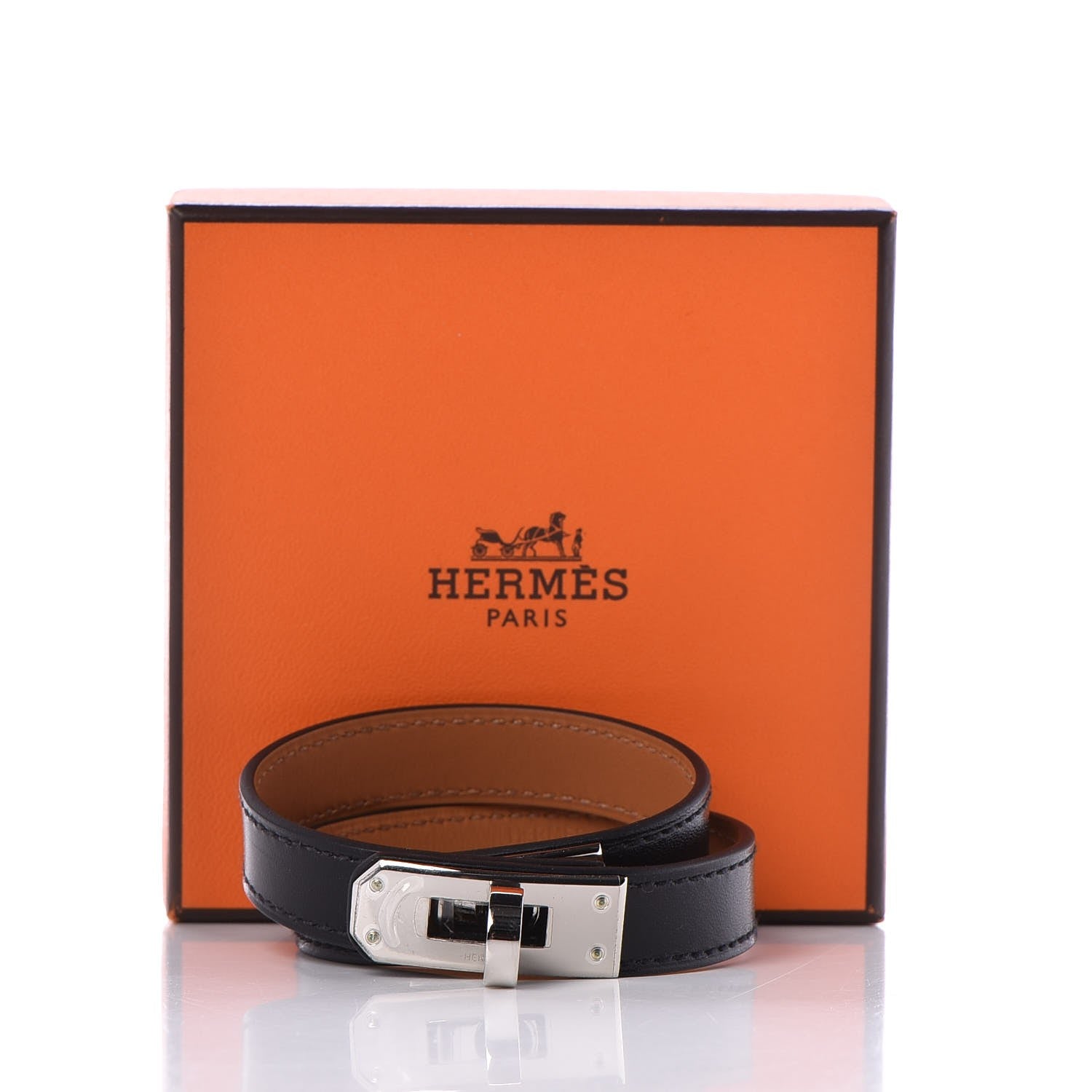 Hermes Chamonix Kelly Double Tour Bracelet S Black 7 of 7