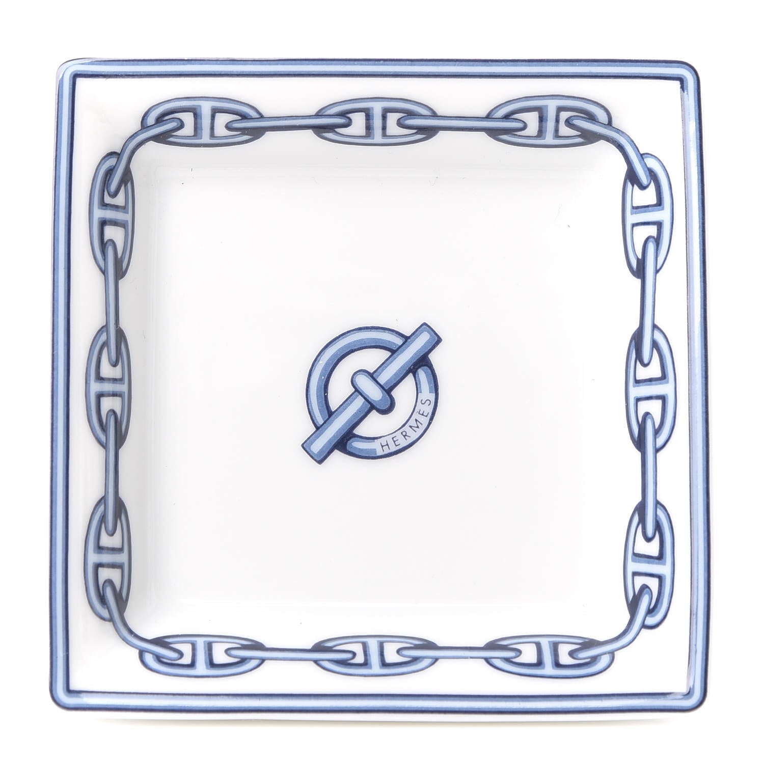 Hermes Printed Porcelain Chaine D'Ancre Tray 1 of 4