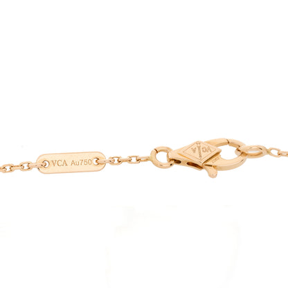 Van Cleef & Arpels 18K Rose Gold Carnelian Sweet Alhambra Heart Bracelet 4 of 4