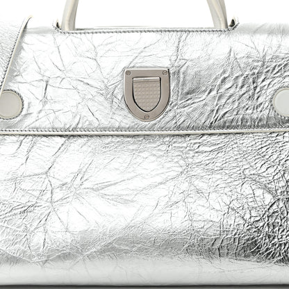 Christian Dior Metallic Calfskin Medium Diorever Flap Silver 9 of 16