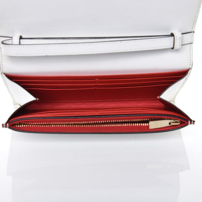 Christian Louboutin Calfskin Macaron Spiked Flap Wallet White 6 of 15