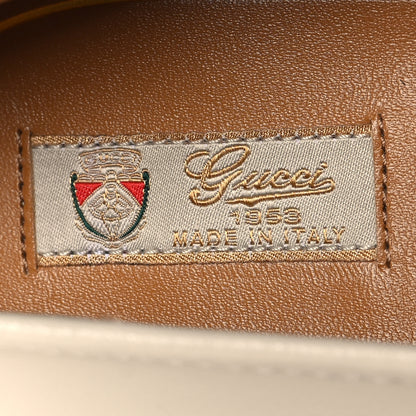 Gucci Calfskin Crystal Womens Jordaan Loafers 37 Mystic White 8 of 9