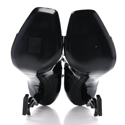 Saint Laurent Patent Calfskin Opyum 110 Sandals 37.5 Black 5 of 9
