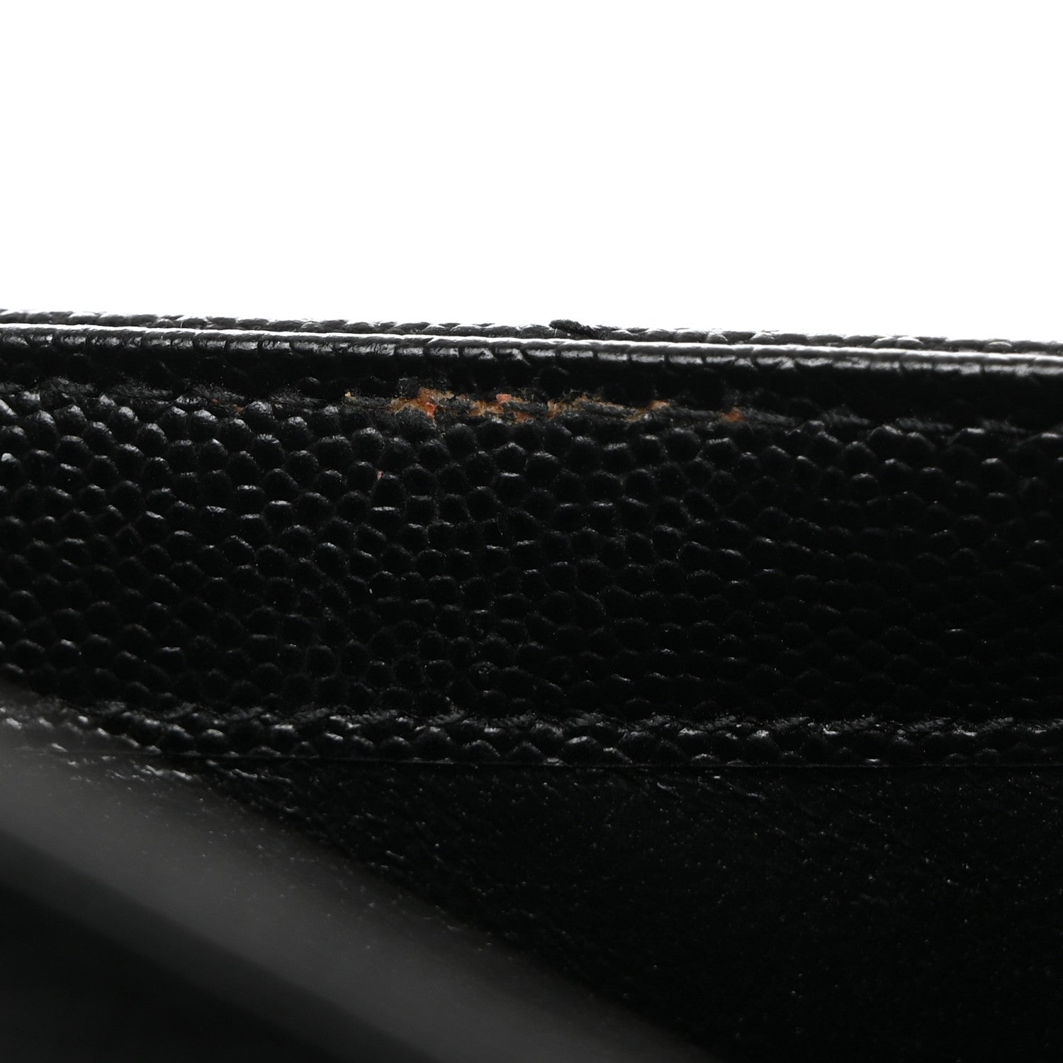 Saint Laurent Grain De Poudre Matelasse Chevron Monogram Chain Wallet Black 11 of 11