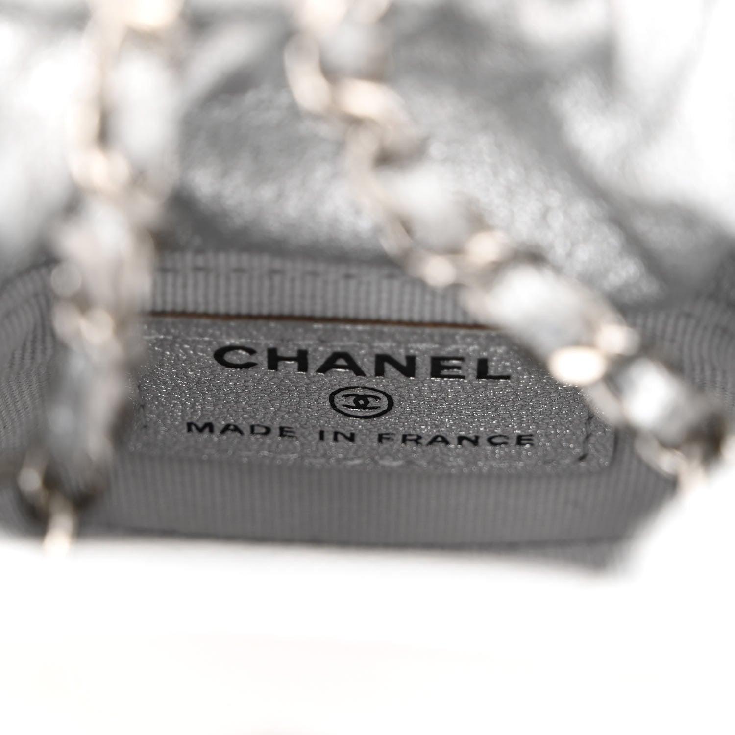 Chanel Metallic Caviar Quilted Mini Drawstring Bucket Bag Silver 6 of 10