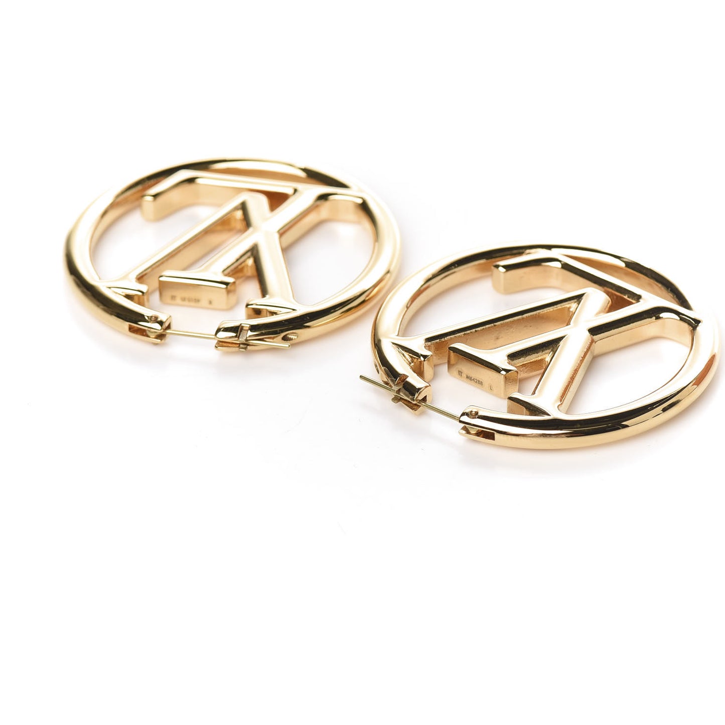 Metal Louise Hoop Earrings Gold