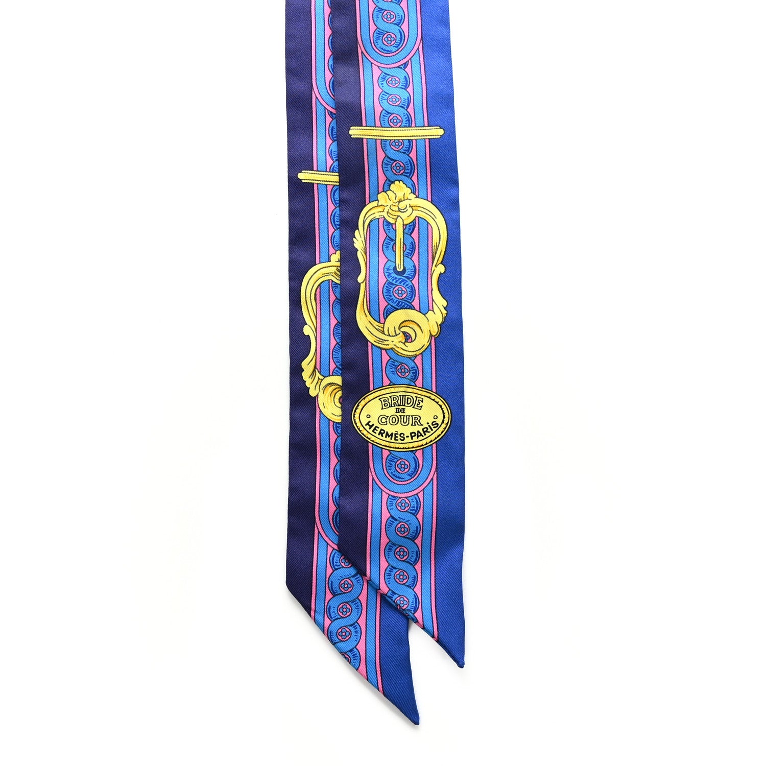 Hermes Silk Bride De Cour Twilly Indigo Rose Vif Gold 2 of 5