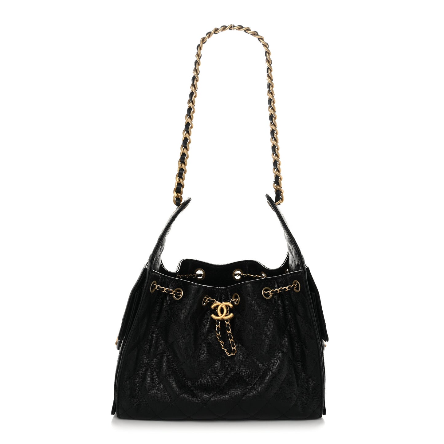 Caviar Quilted Small Chanel 25 Handbag Black