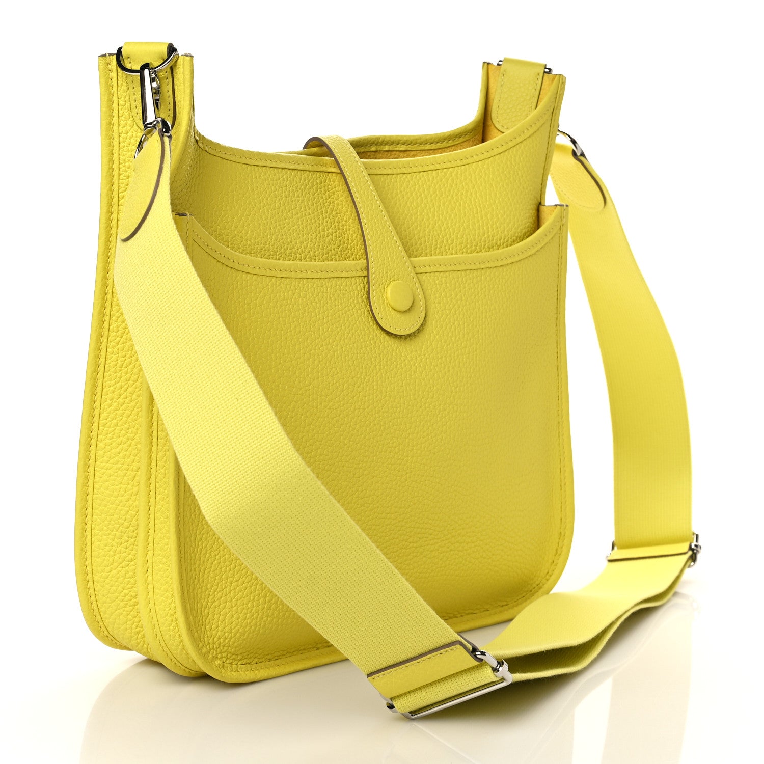 Hermes Taurillon Clemence Evelyne III PM Lime 3 of 9