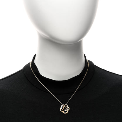 Chanel 18K Yellow Gold Fil de Camelia Pendant Necklace 2 of 6