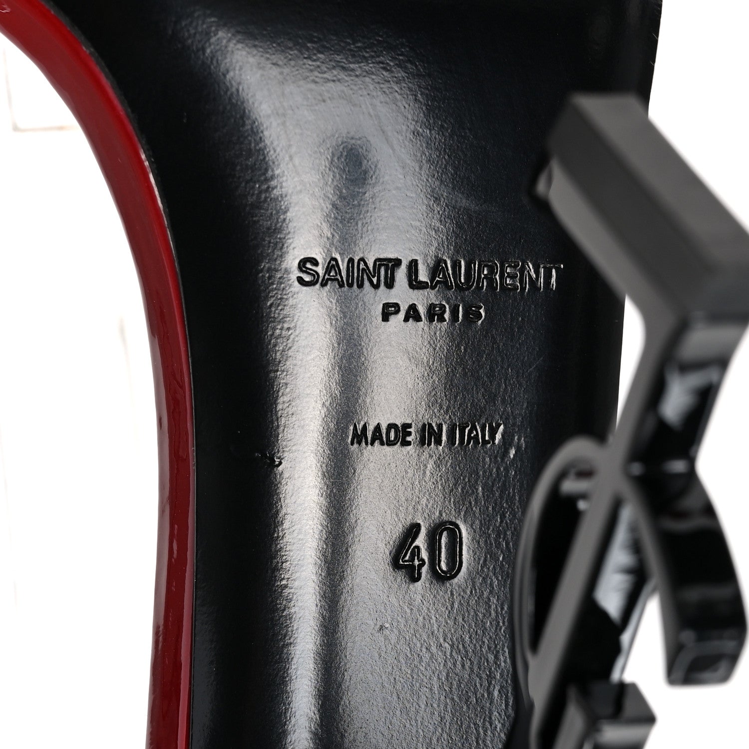 Saint Laurent Patent Opyum 110 Sandals 40 Hot Red 6 of 9