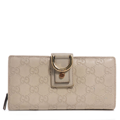 Gucci Guccissima Abbey Continental Wallet Off White 1 of 7