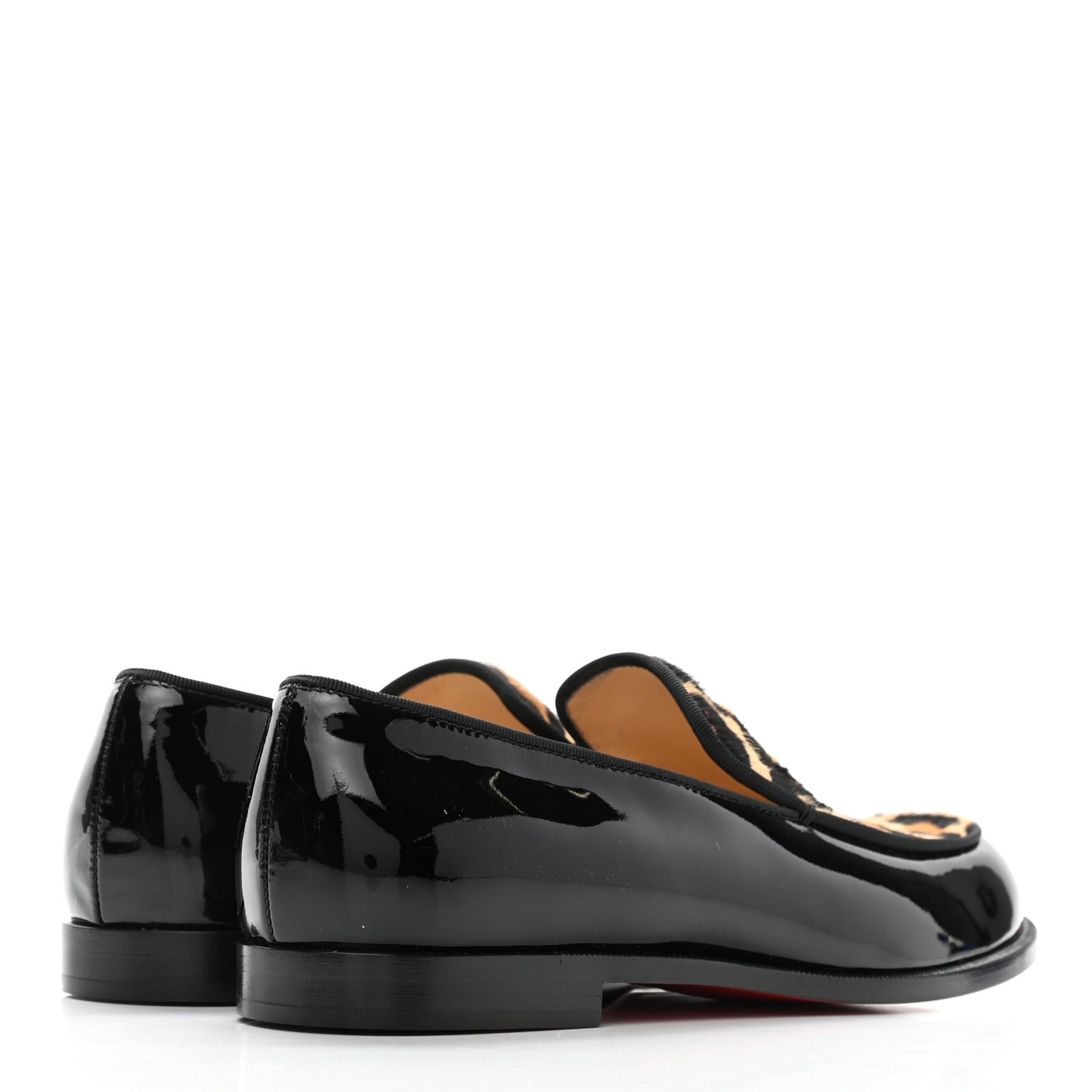 Pony Hair Patent Womens Laperouza Loafers 37.5 Black