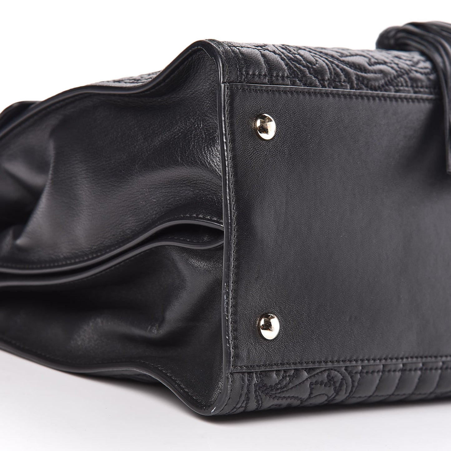 Barocco Quilted Nappa Vanitas Bag Black