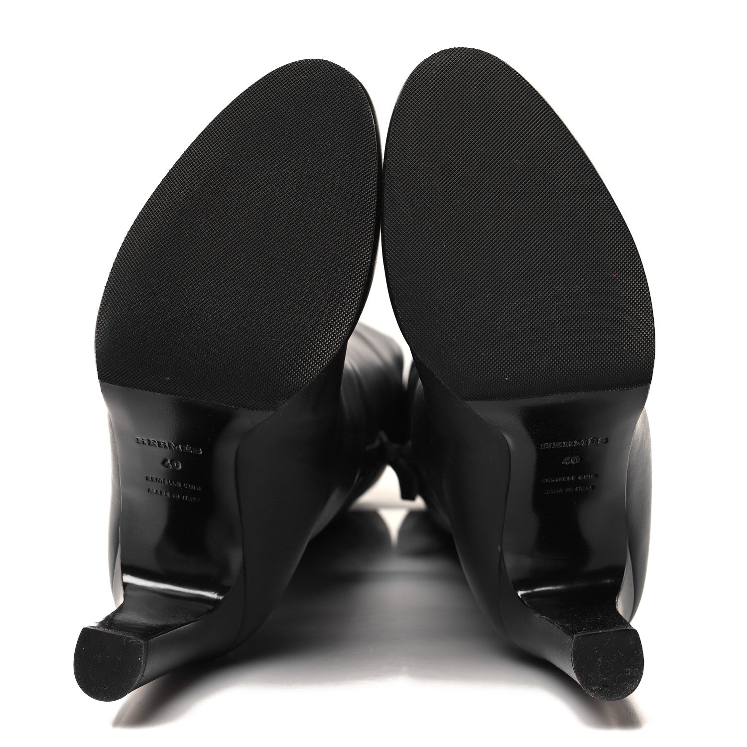 Hermes Calfskin Over The Knee Boots 40 Black 5 of 8