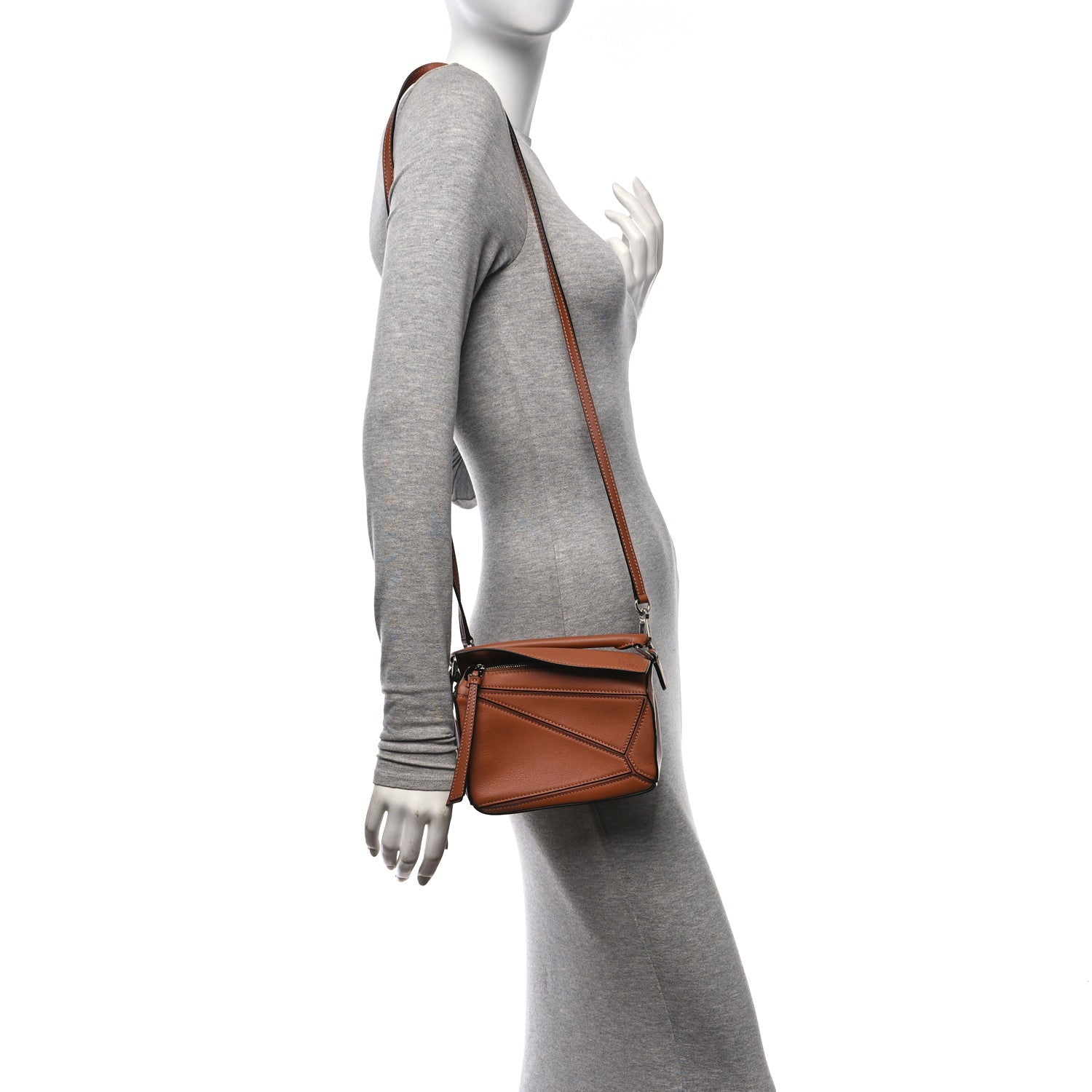 Loewe Calfskin Mini Puzzle Bag Tan 2 of 10