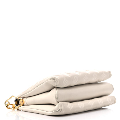 Louis Vuitton Lambskin Embossed Monogram Coussin PM Beige Cream 4 of 13