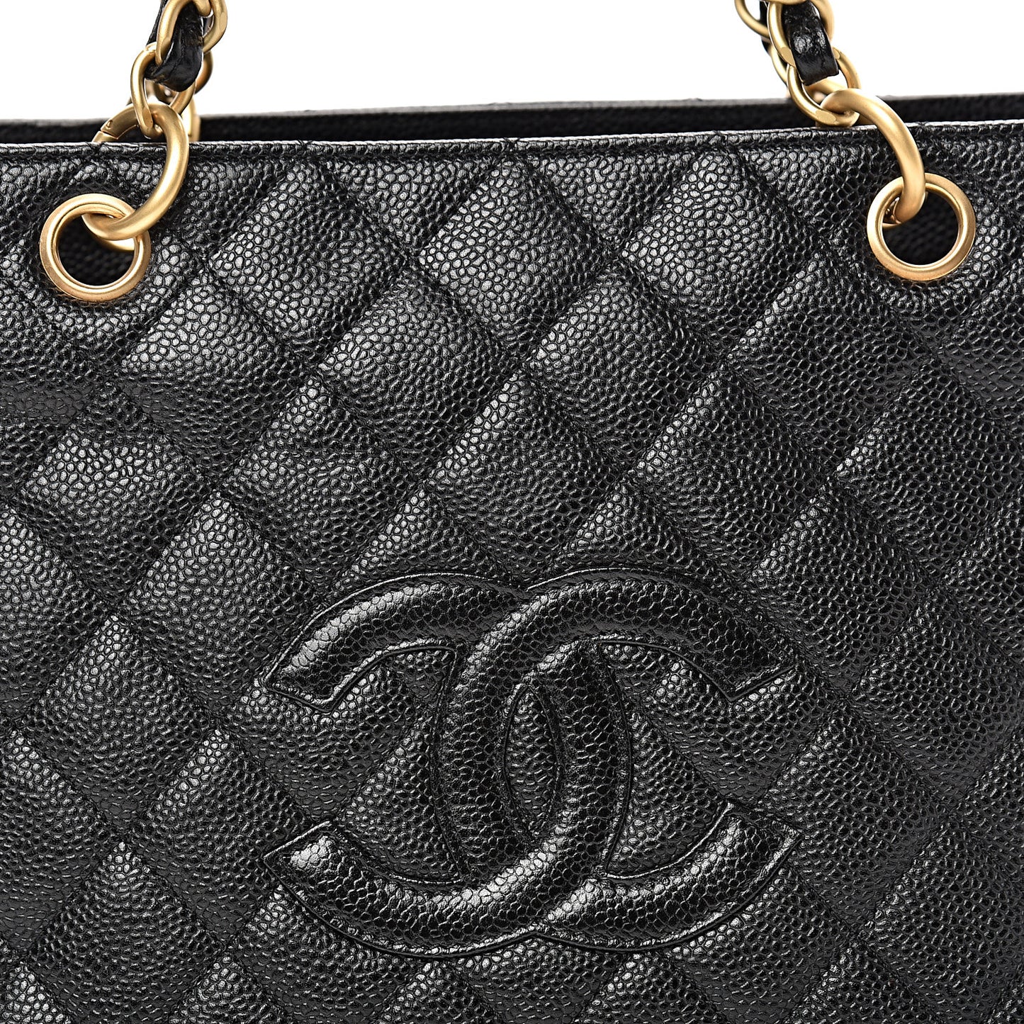Caviar Quilted Petit Timeless Tote PTT Black