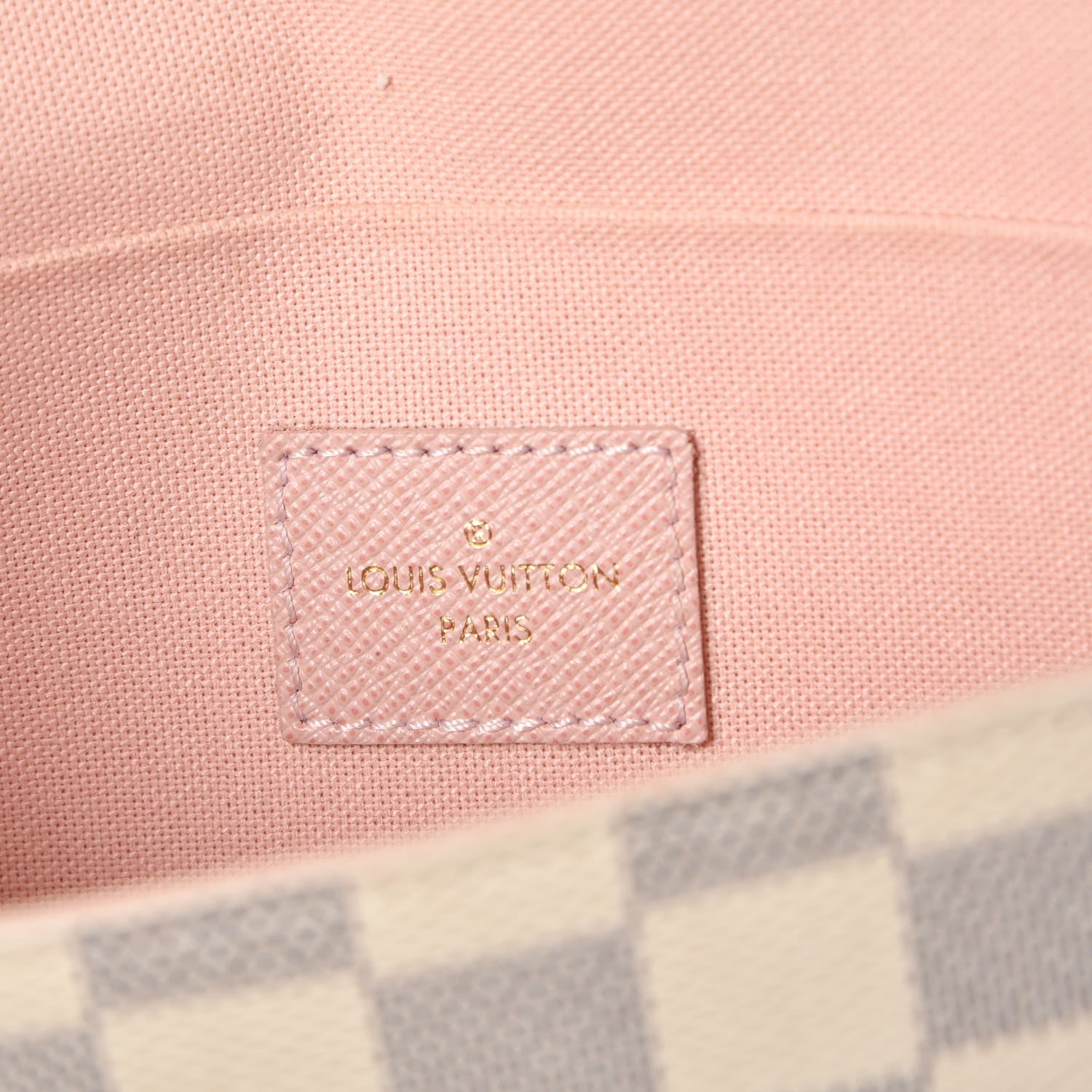 Louis Vuitton Damier Azur Pochette Felicie Chain Wallet Rose Ballerine 6 of 10