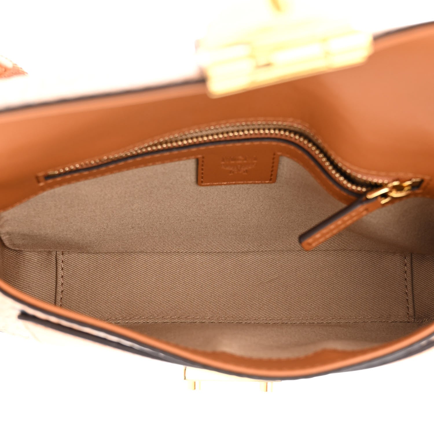 MCM Visetos Small Millie Crossbody Belt Bag Cognac 5 of 10