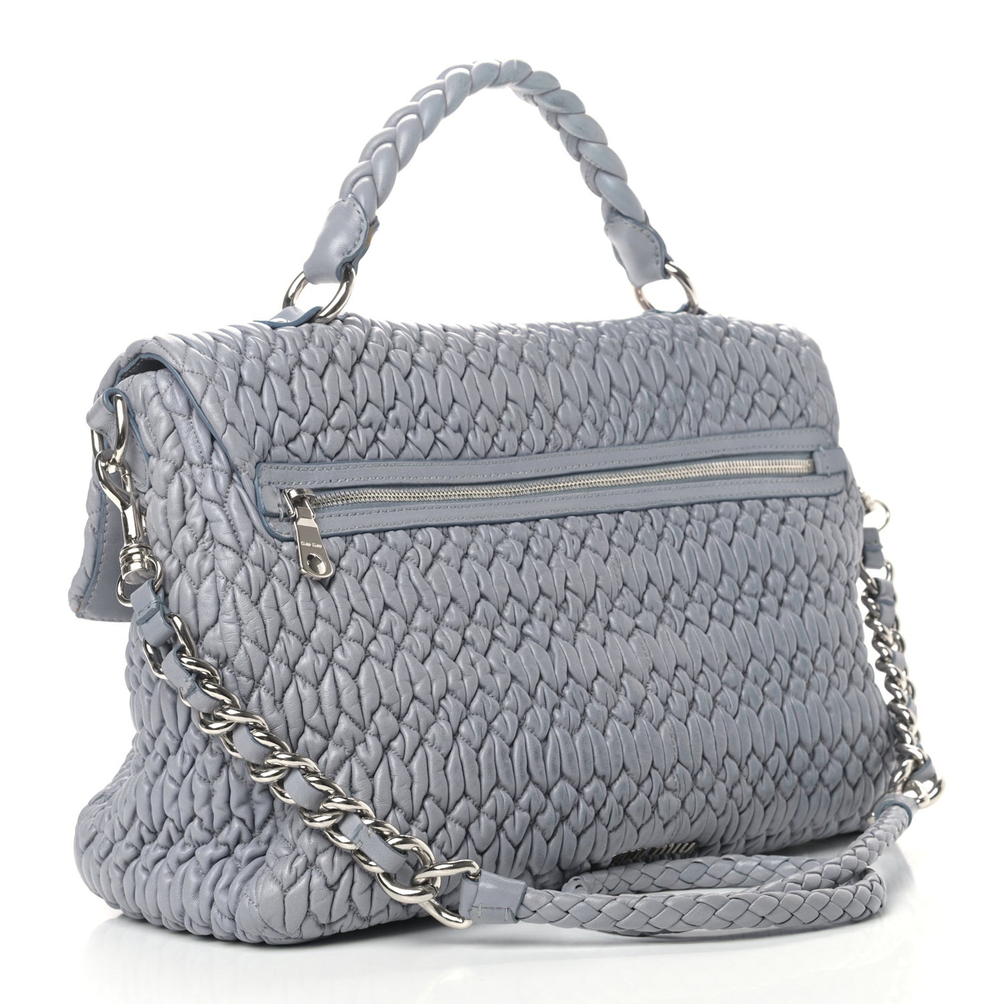 Nappa Matelasse Flap Satchel Nube