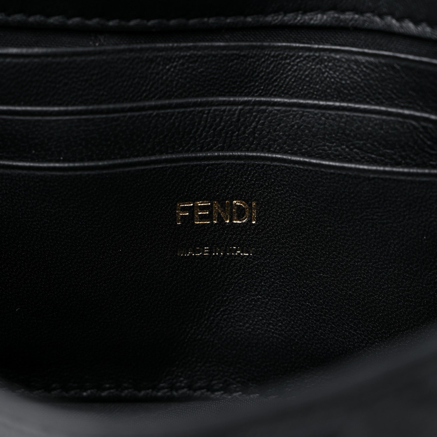 Fendi Nappa FF 1974 Embossed Mini Baguette Black 6 of 11