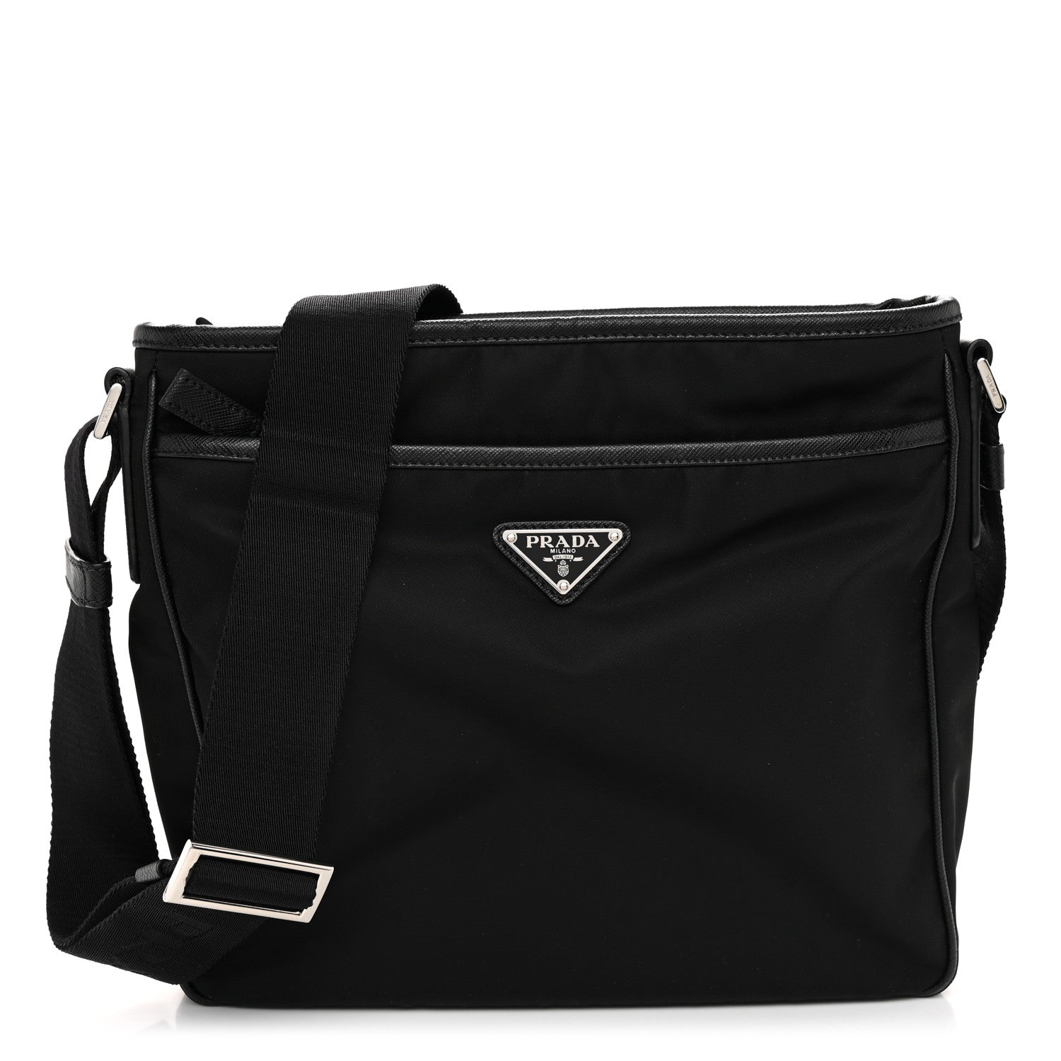 Prada Tessuto Nylon Messenger Bag Black 1 of 10