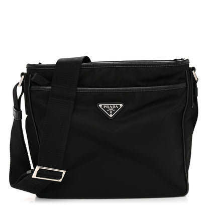 Prada Tessuto Nylon Messenger Bag Black 1 of 10