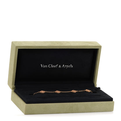 Van Cleef & Arpels 18K Rose Gold 6 Motifs Sweet Alhambra Bracelet 7 of 7