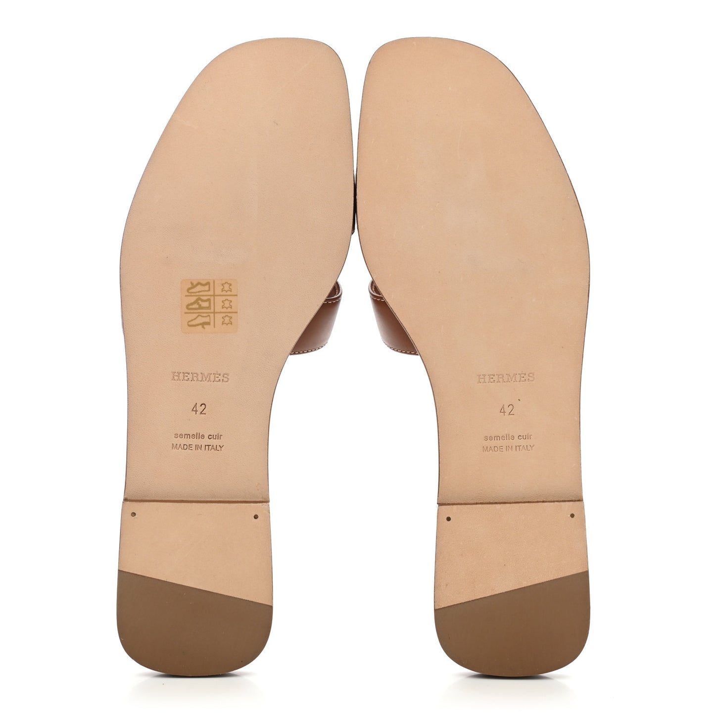 Box Calfskin Oran Sandals 42 Gold