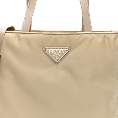Prada Tessuto Nylon Saffiano Tote Beige 6 of 8